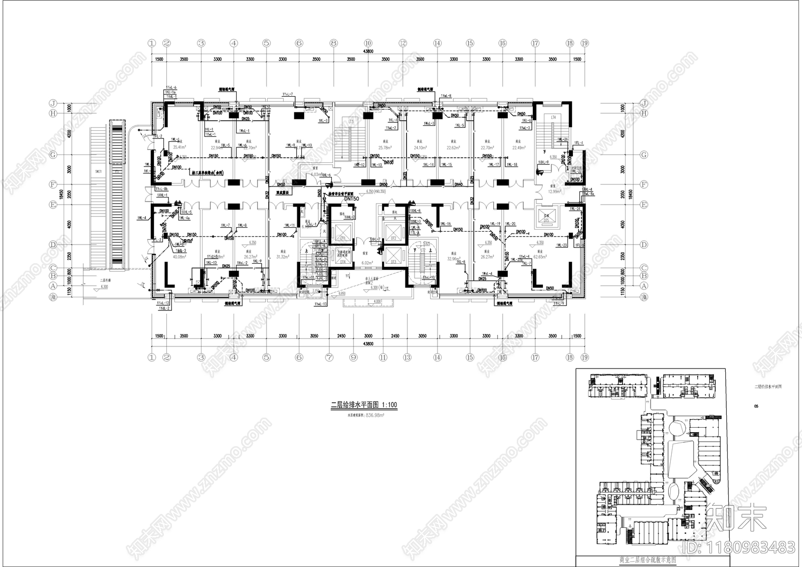 给排水图cad施工图下载【ID:1180983483】