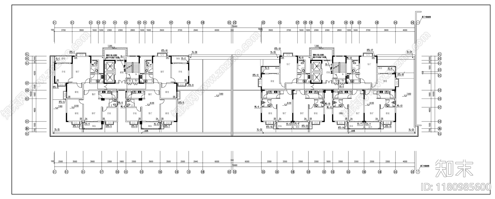 给排水图cad施工图下载【ID:1180985600】