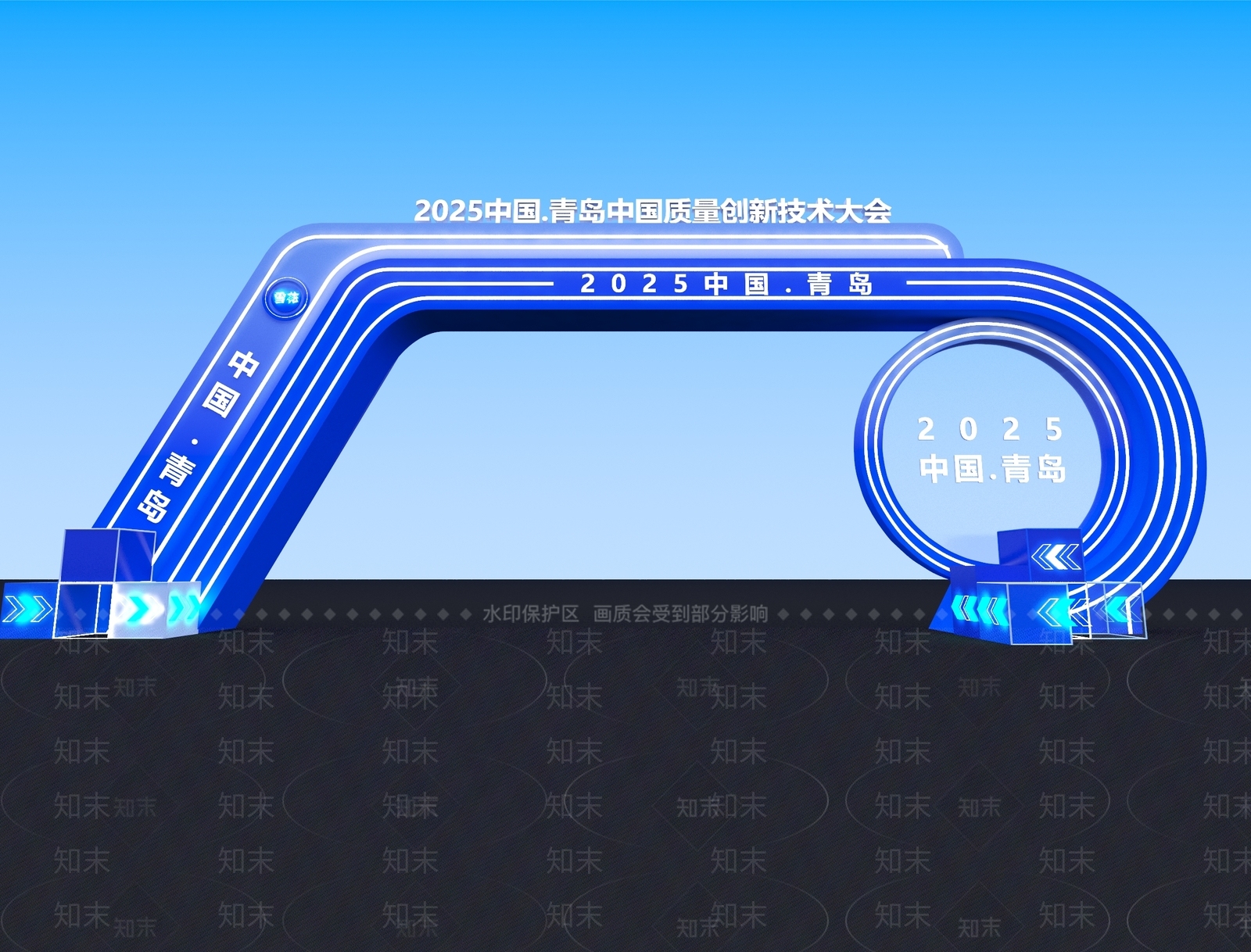 现代简约美陈3D模型下载【ID:1180988836】