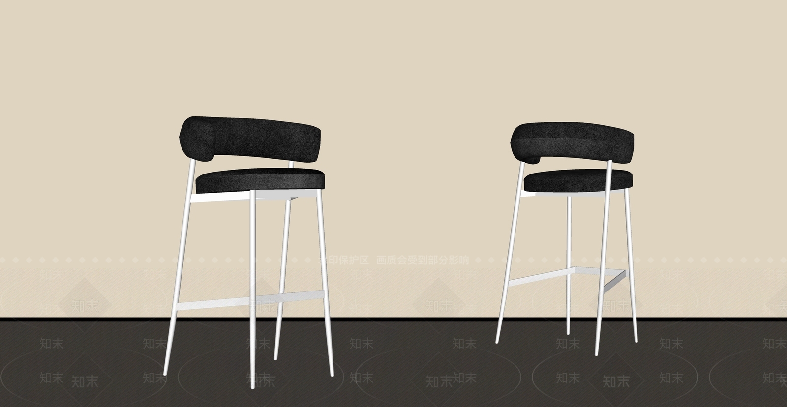 中古侘寂吧椅SU模型下载【ID:1181002456】