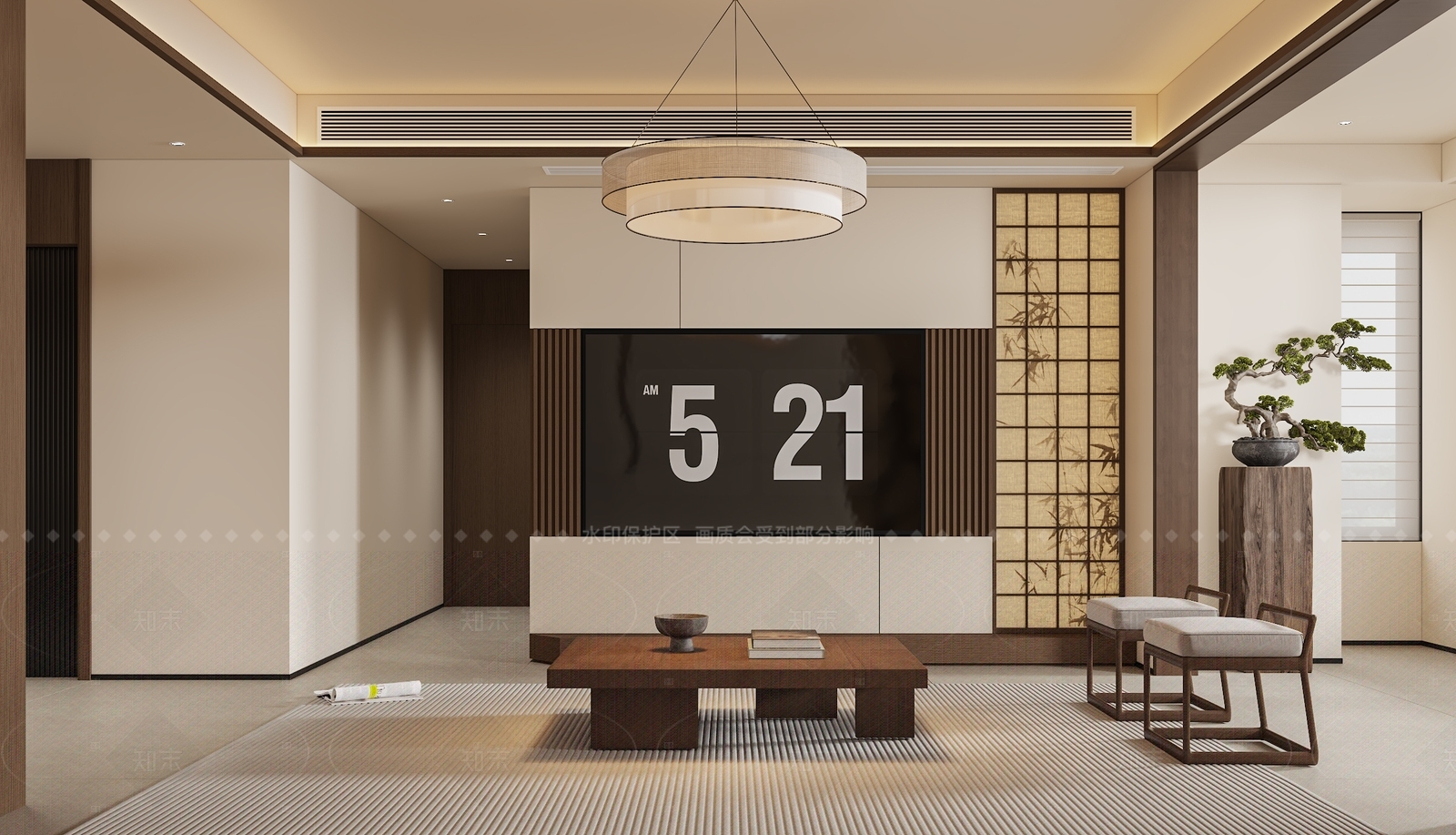 新中式玄关3D模型下载【ID:1214947789】