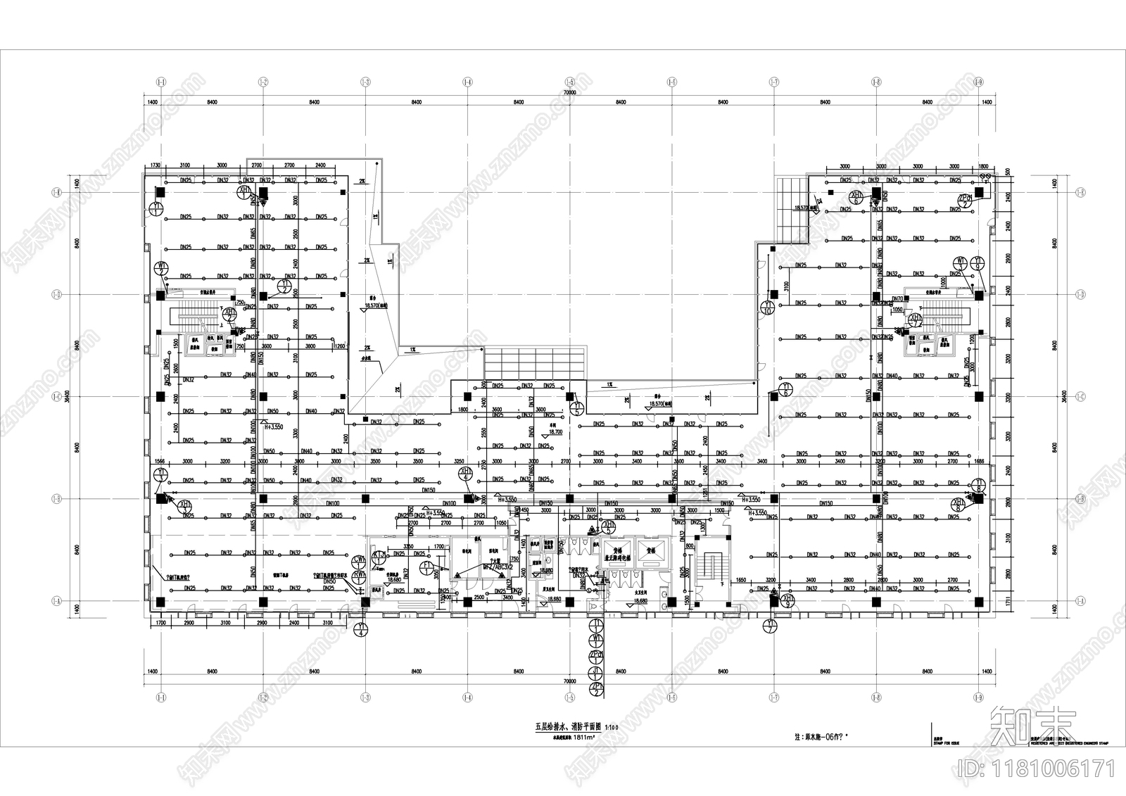 给排水图cad施工图下载【ID:1181006171】