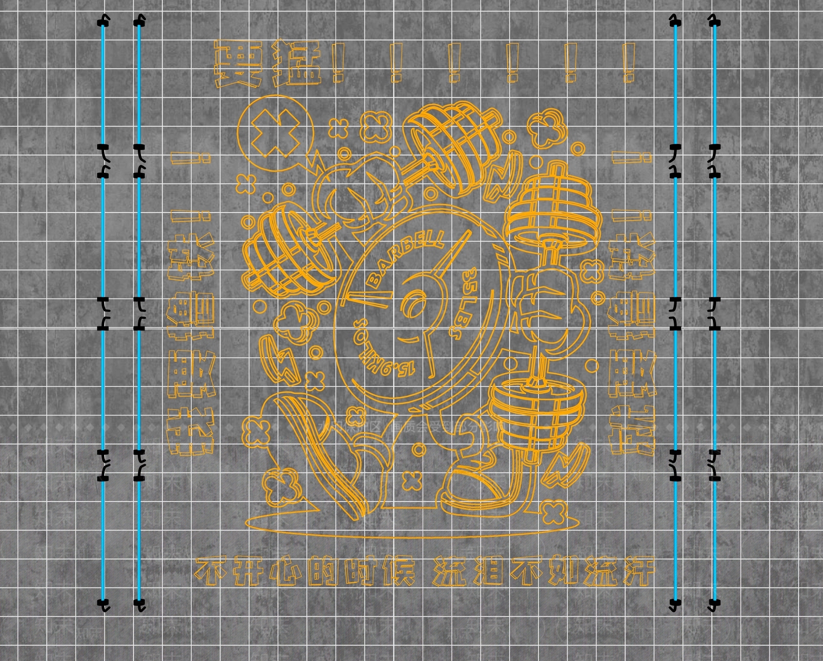 现代霓虹灯SU模型下载【ID:1181011668】
