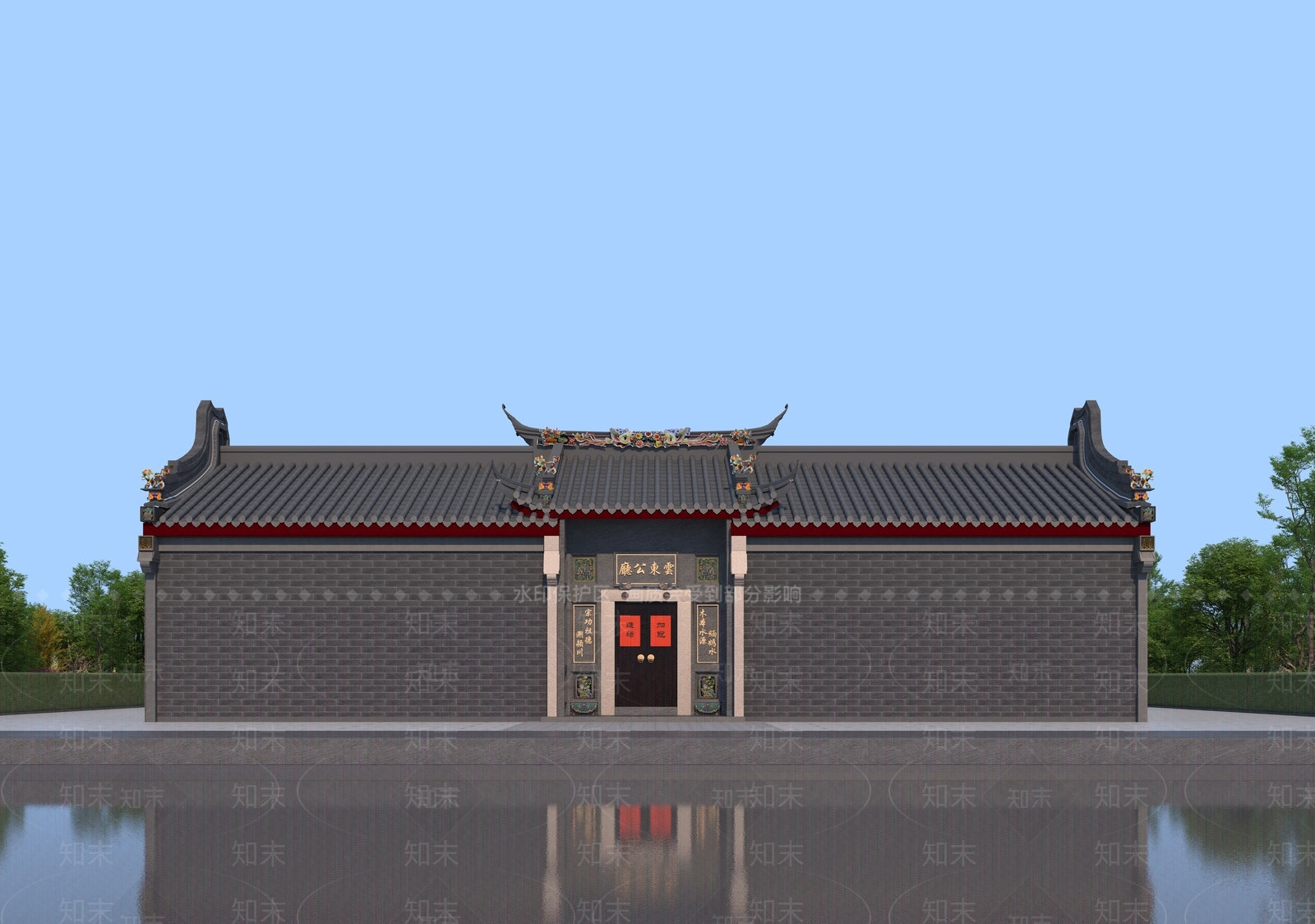 中式古建3D模型下载【ID:1181013640】