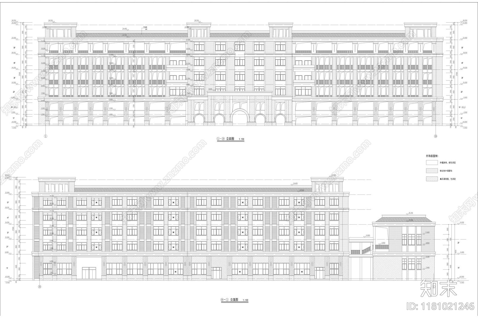 现代简约学校建筑施工图下载【ID:1181021246】