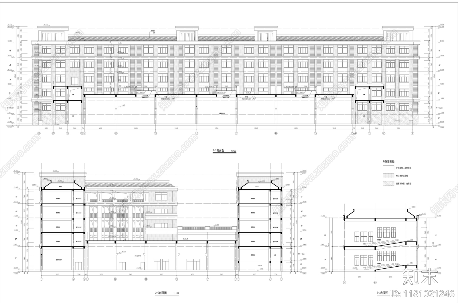 现代简约学校建筑施工图下载【ID:1181021246】