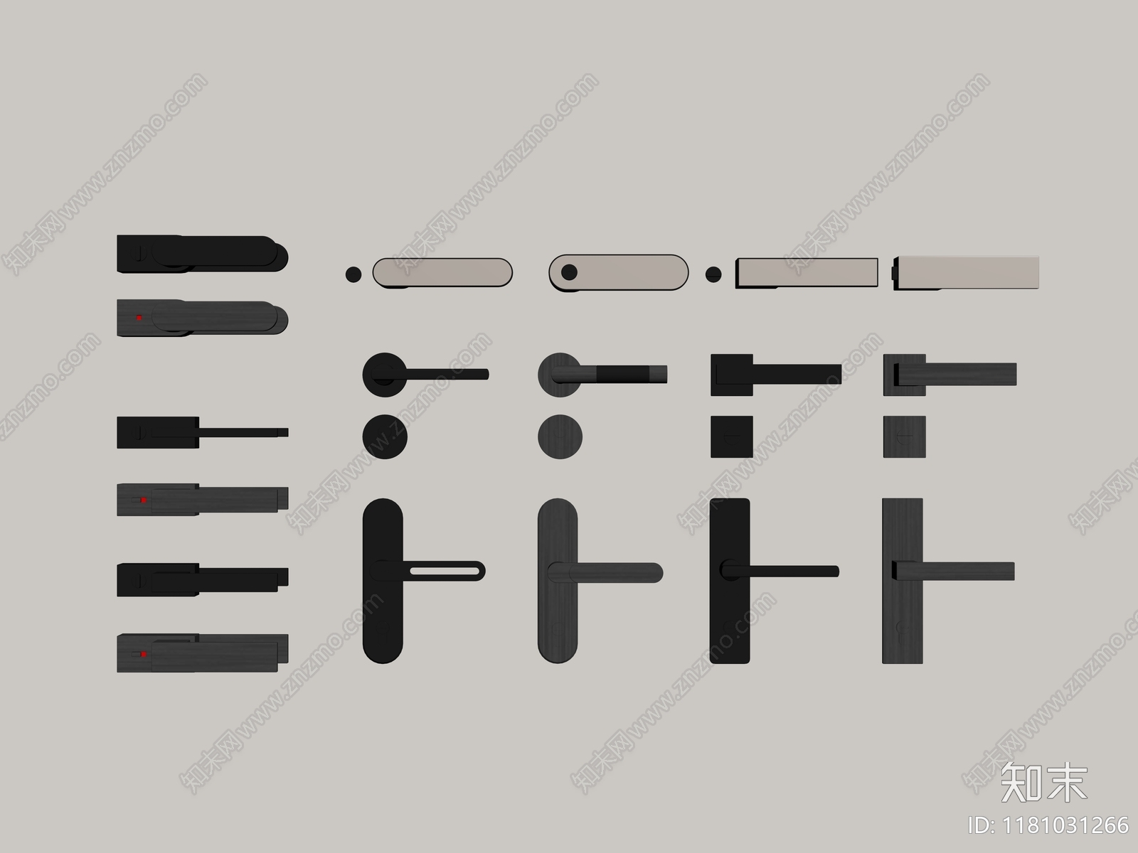 现代门把手SU模型下载【ID:1181031266】