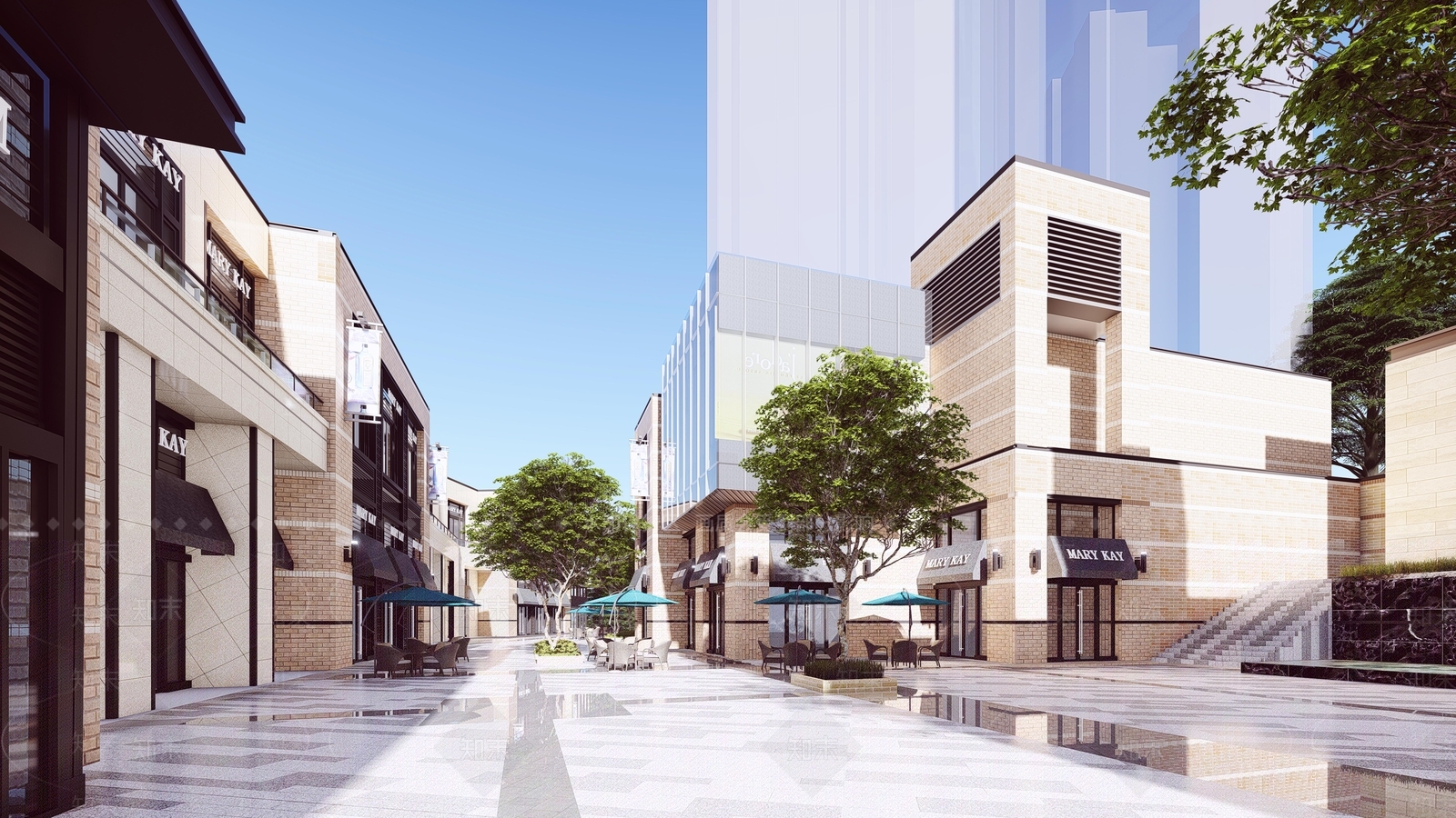 现代商场建筑SU模型下载【ID:1181033283】