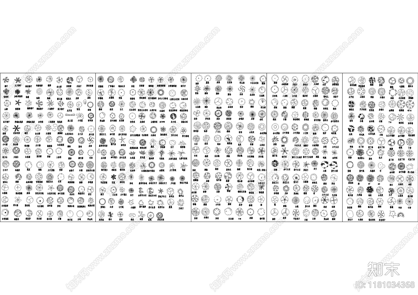 现代树施工图下载【ID:1181034368】