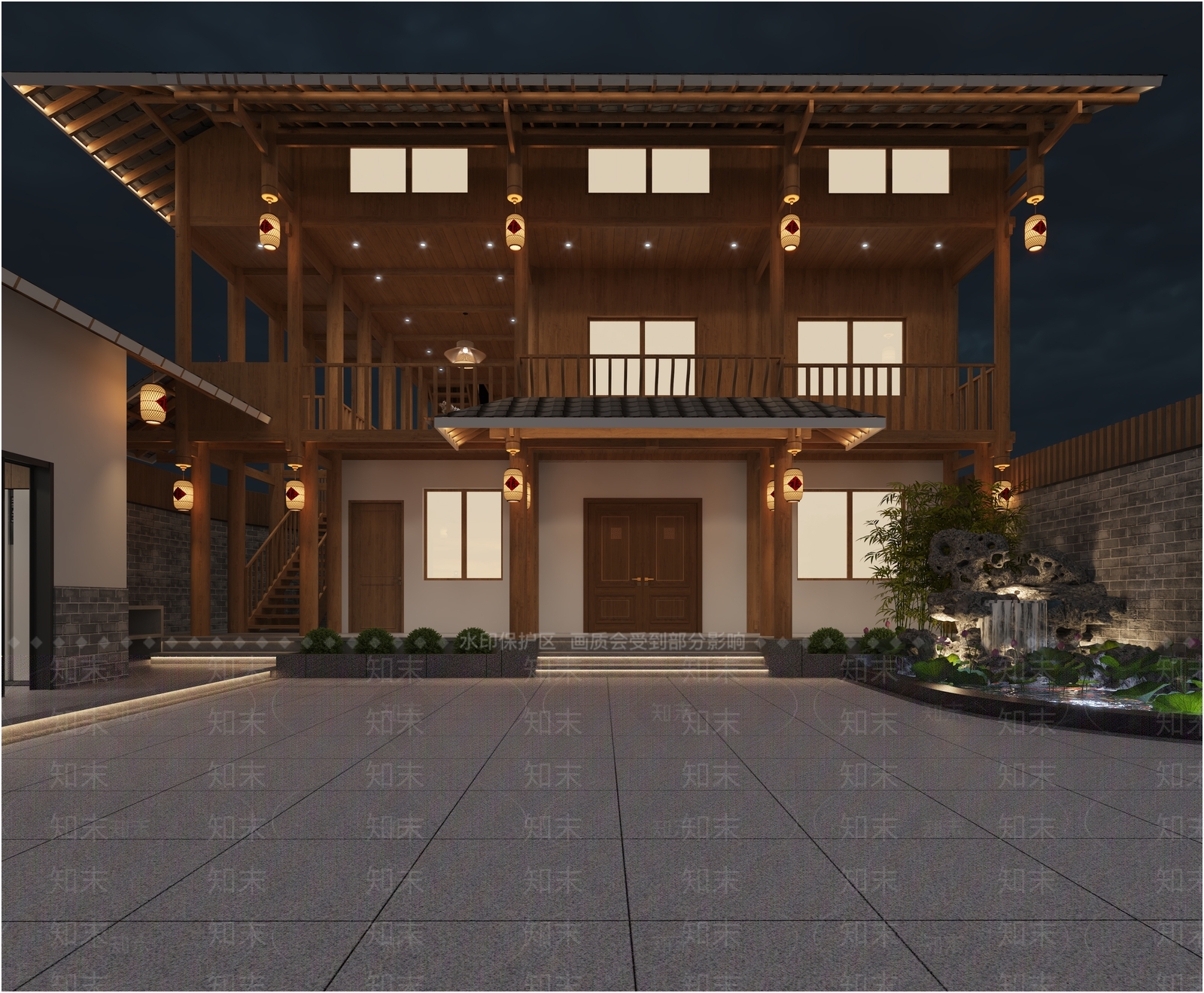 中式新中式古建3D模型下载【ID:1181038116】