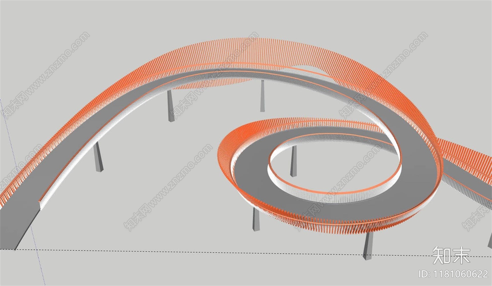 现代简约景观桥SU模型下载【ID:1181060622】