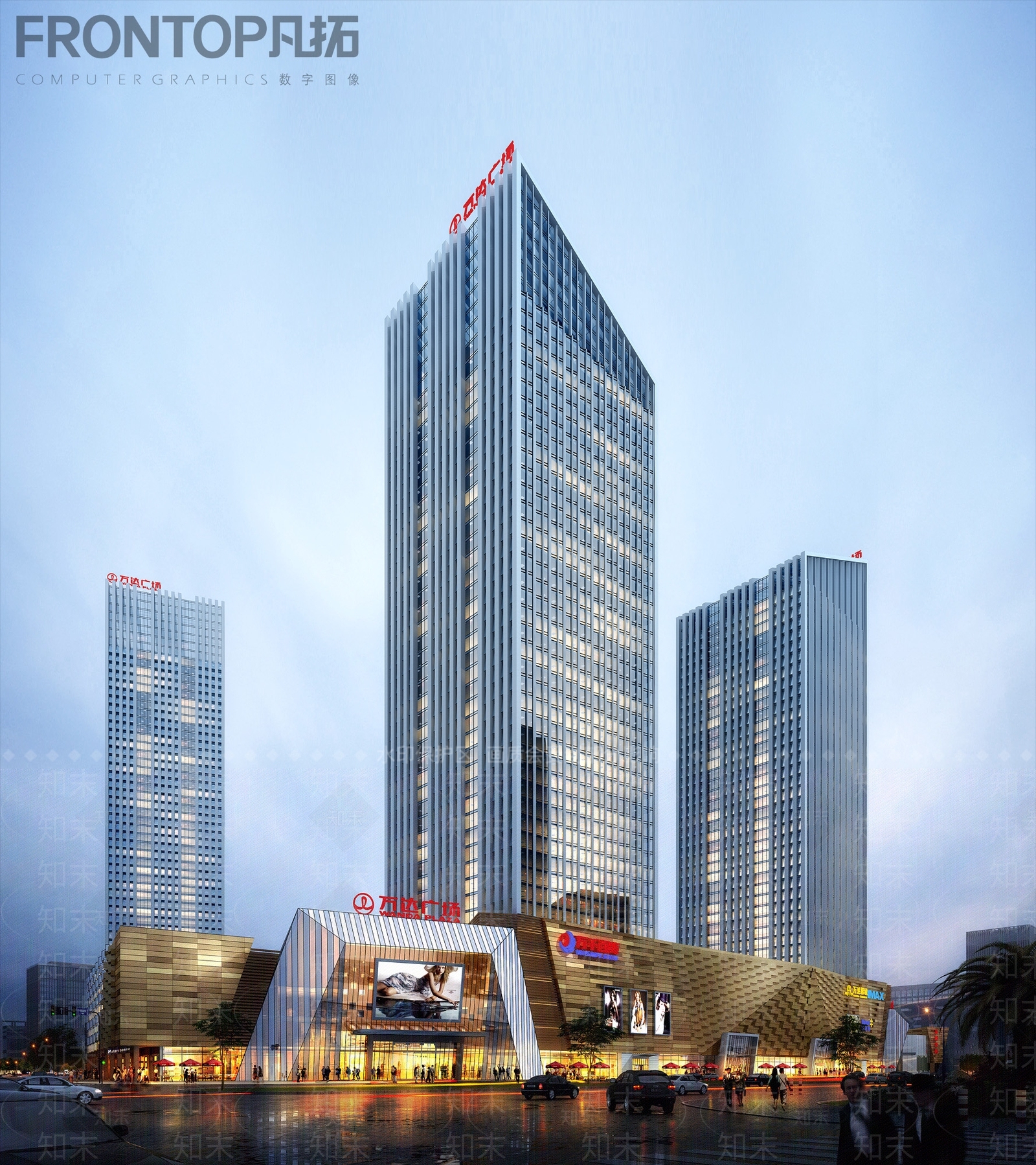 现代商场建筑SU模型下载【ID:1181067945】