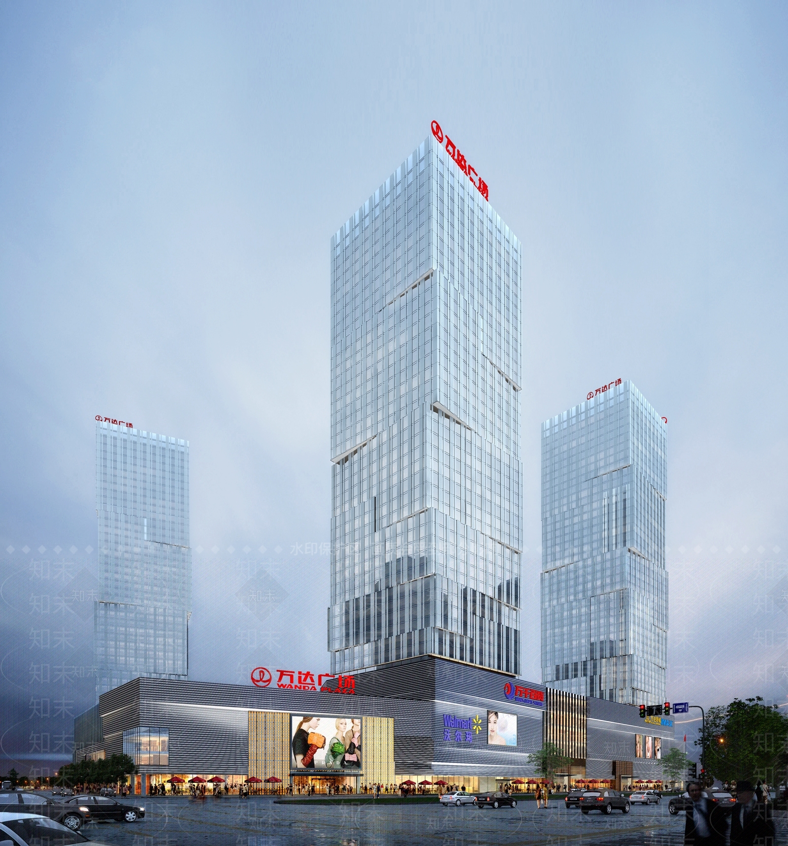 现代商场建筑SU模型下载【ID:1181067945】