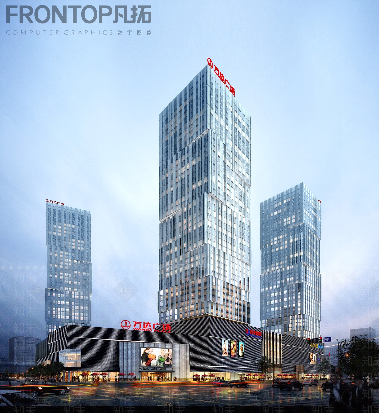 现代商场建筑SU模型下载【ID:1181067945】