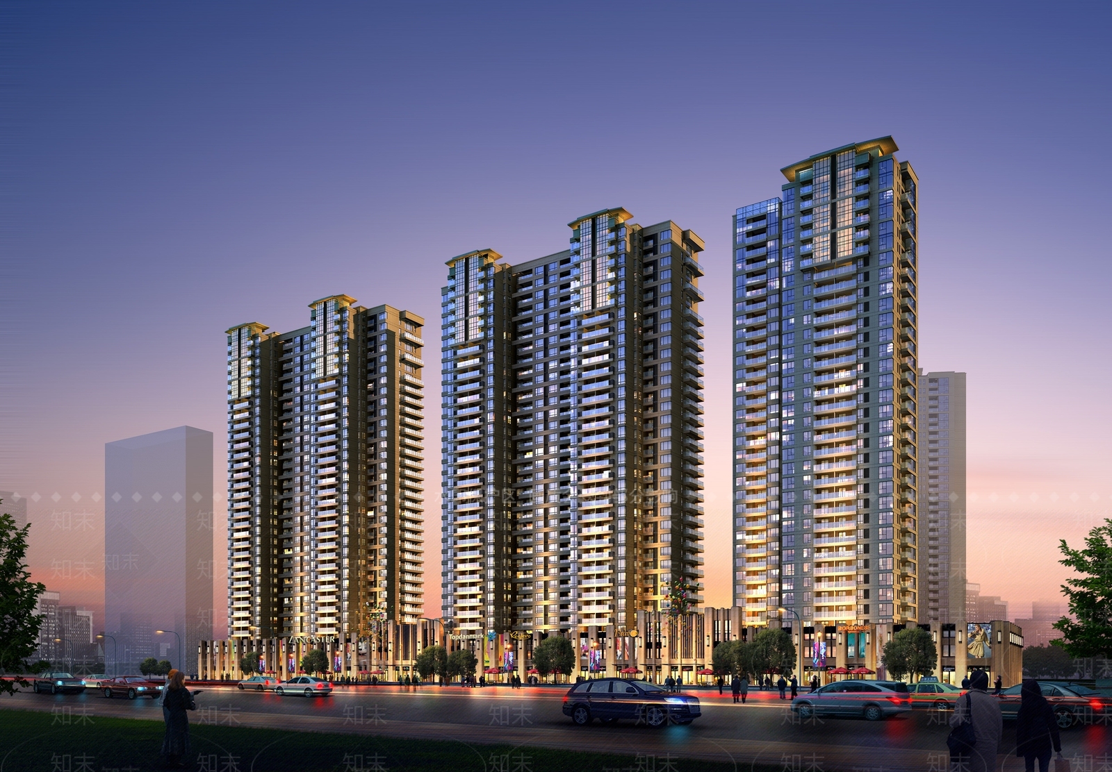 现代商场建筑SU模型下载【ID:1181068850】