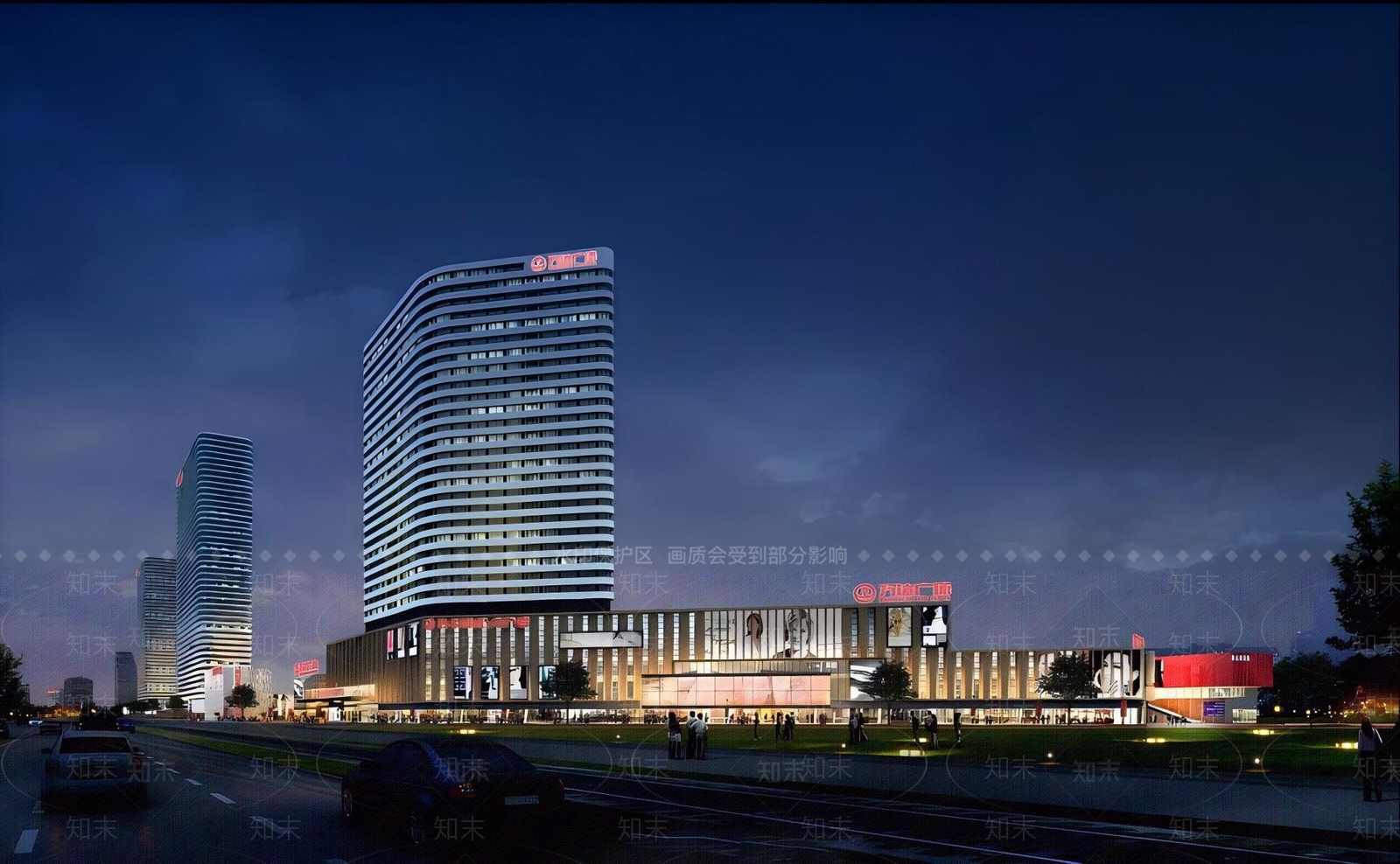 现代商场建筑SU模型下载【ID:1181069023】