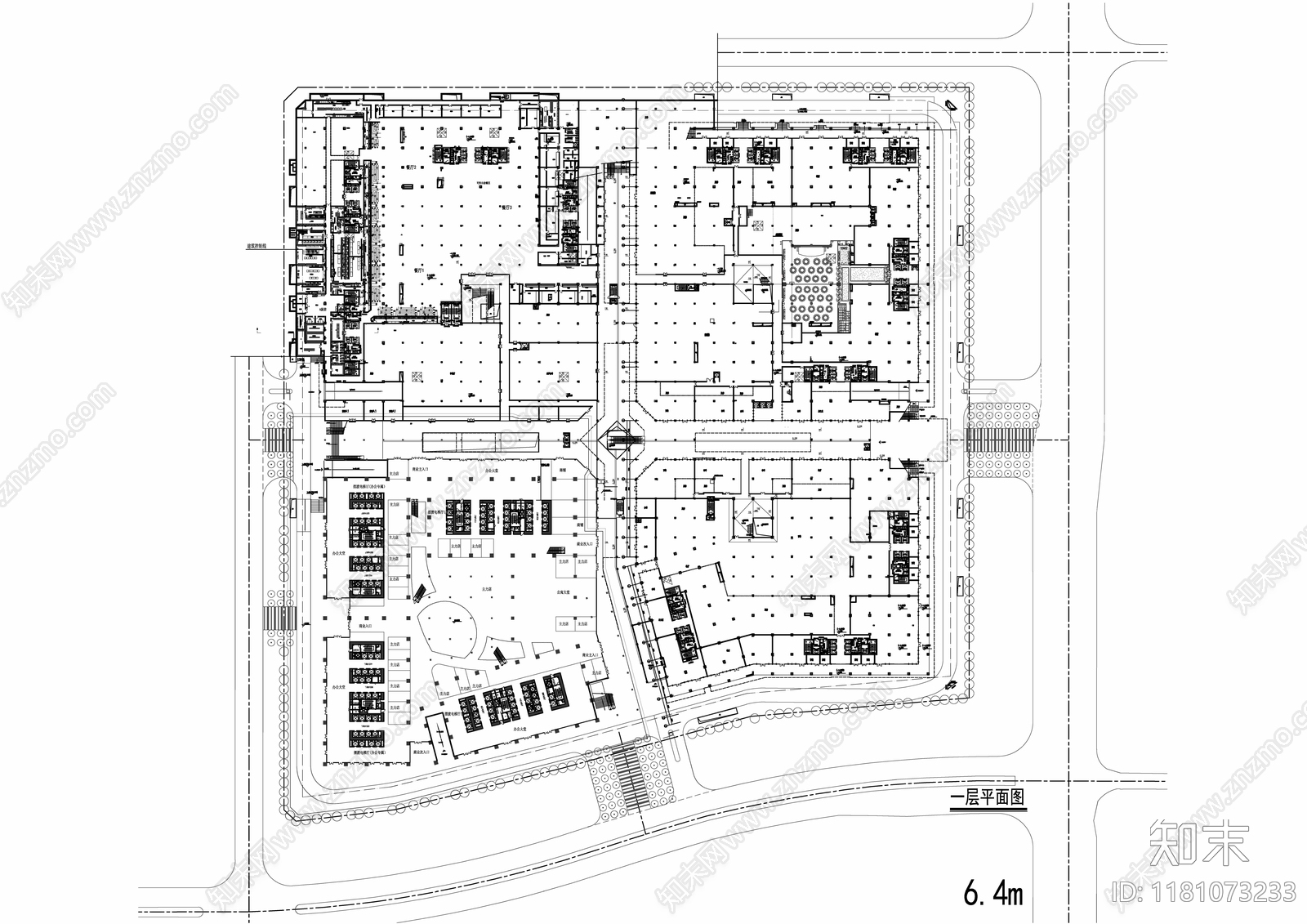 建筑平面图施工图下载【ID:1181073233】