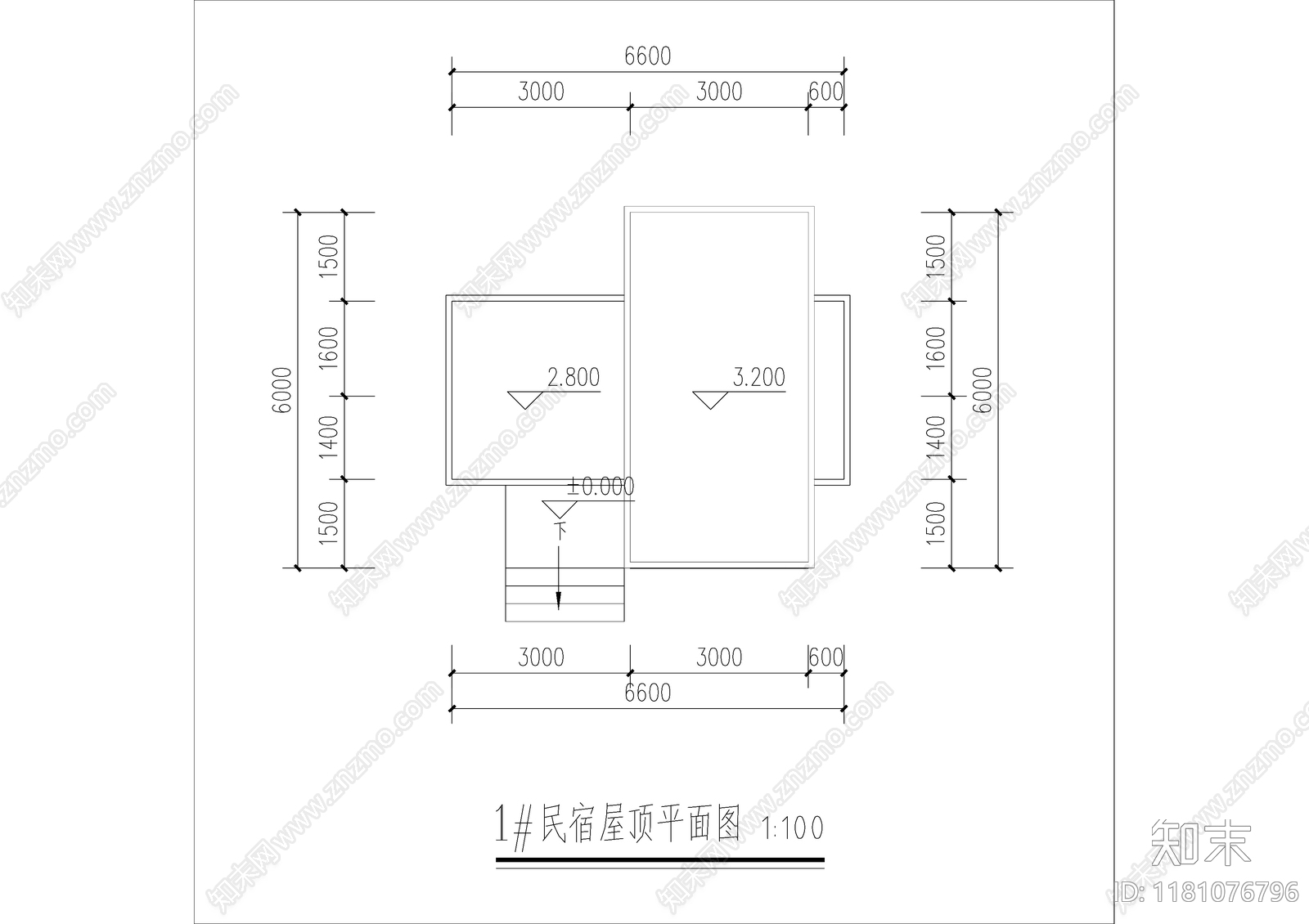 极简民宿建筑施工图下载【ID:1181076796】