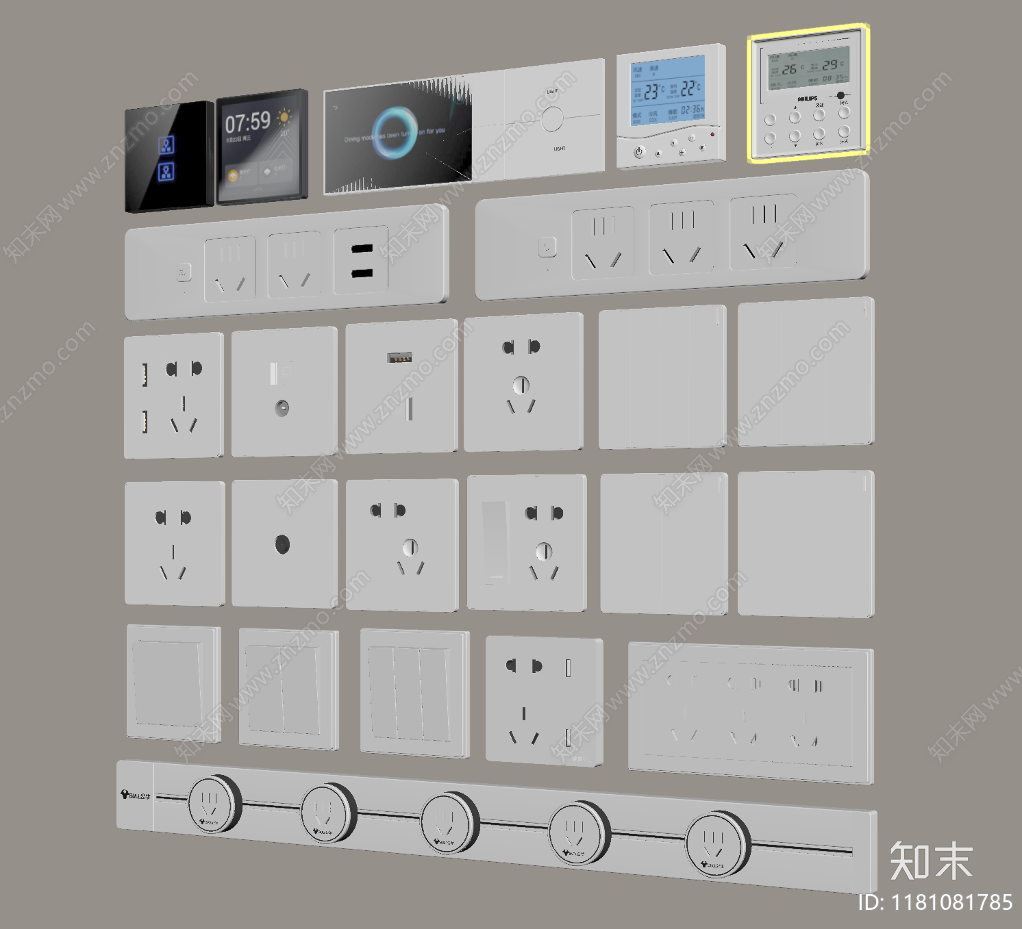 开关插座SU模型下载【ID:1181081785】