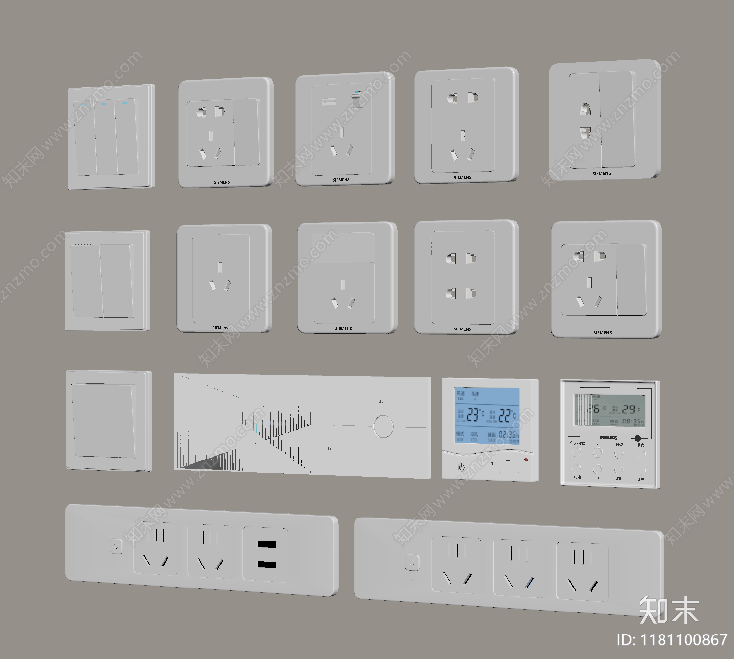 现代插座SU模型下载【ID:1181100867】