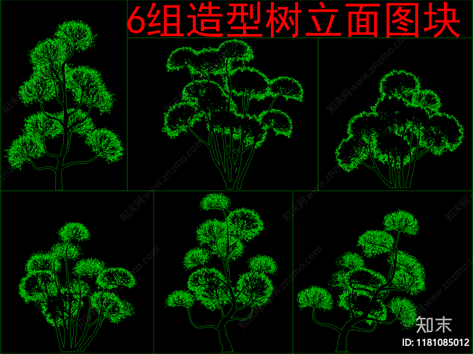 现代树cad施工图下载【ID:1181085012】