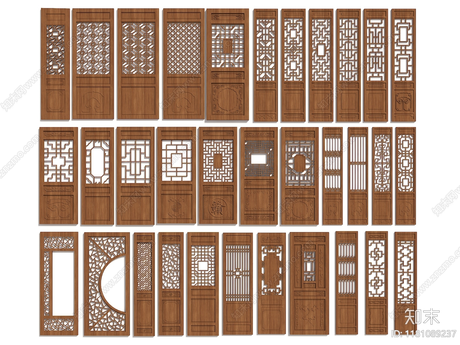 新中式中式其他门3D模型下载【ID:1181089237】