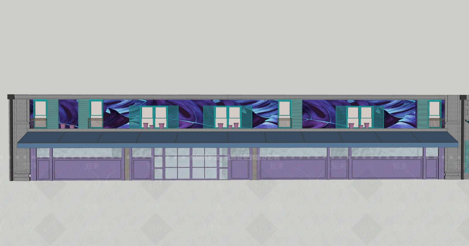 欧式餐饮建筑SU模型下载【ID:1181092848】