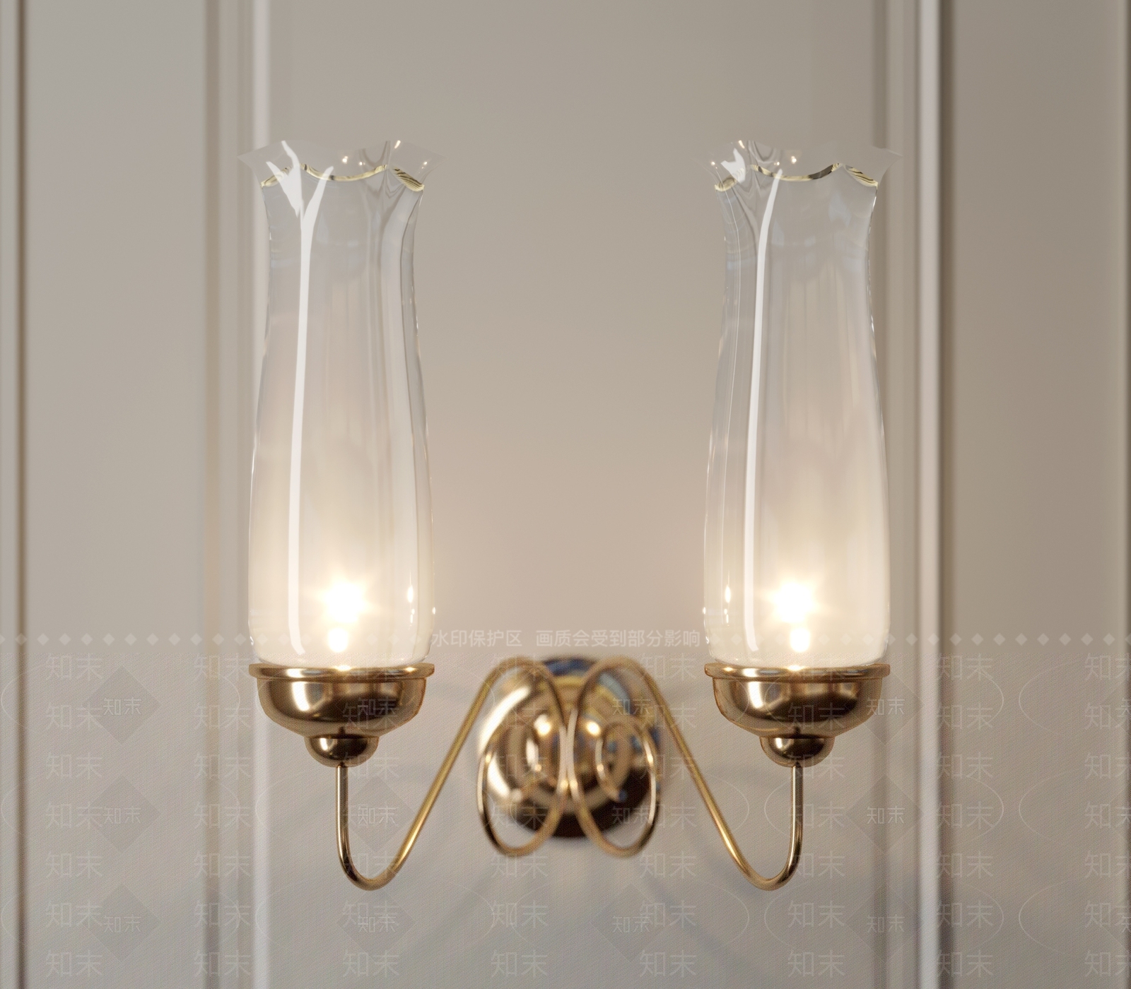 欧式美式壁灯SU模型下载【ID:1181094311】