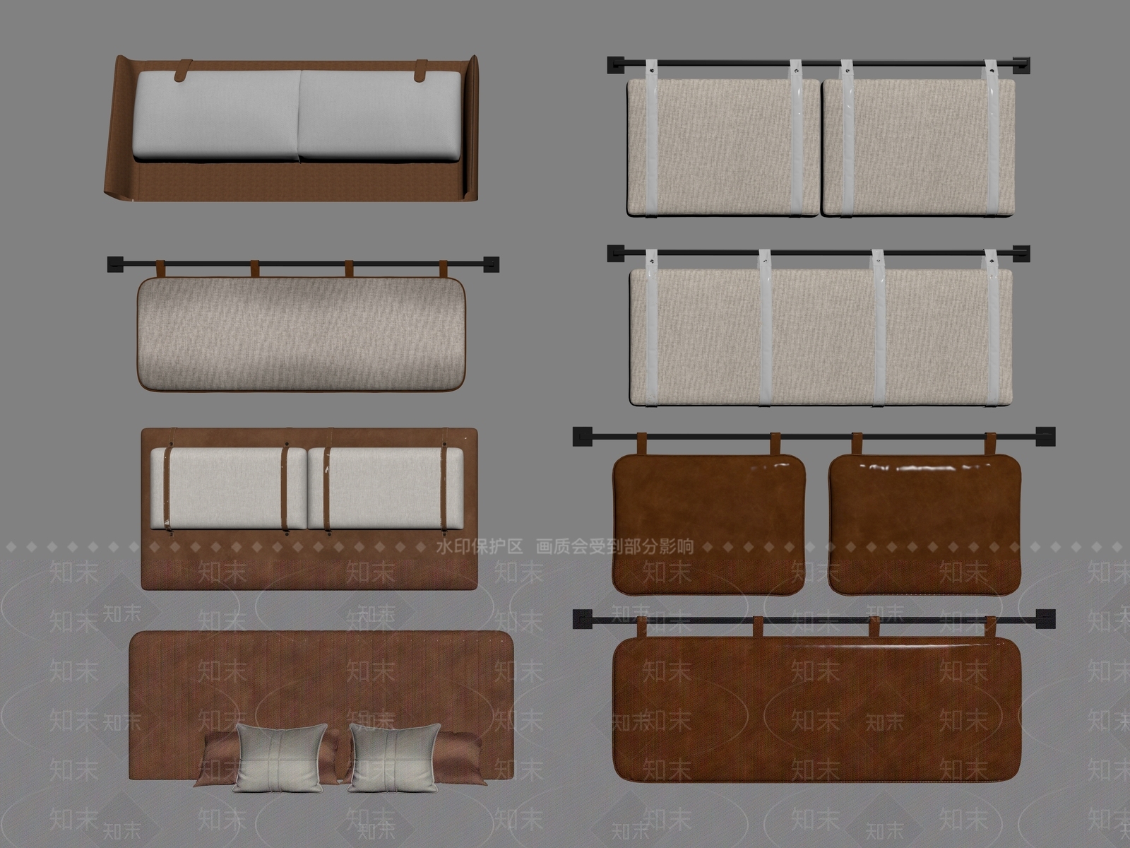 现代床品SU模型下载【ID:1181097139】