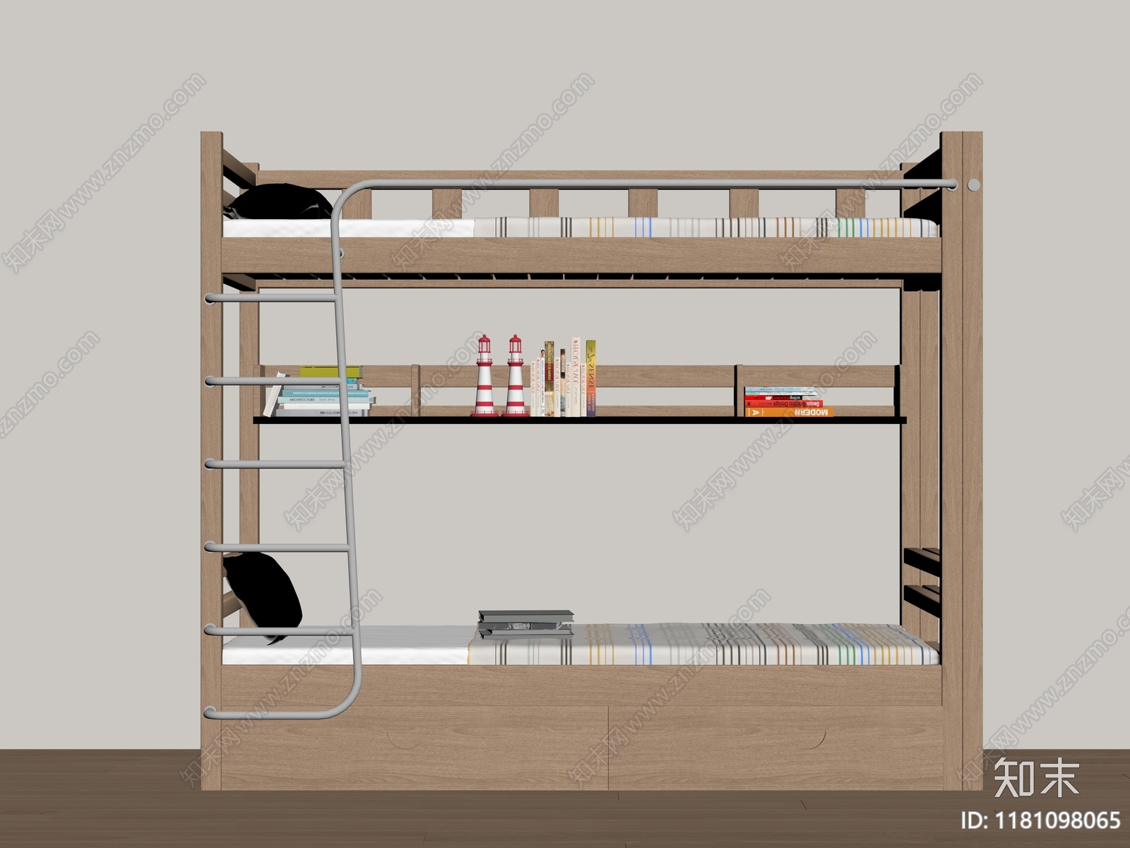 现代上下床SU模型下载【ID:1181098065】