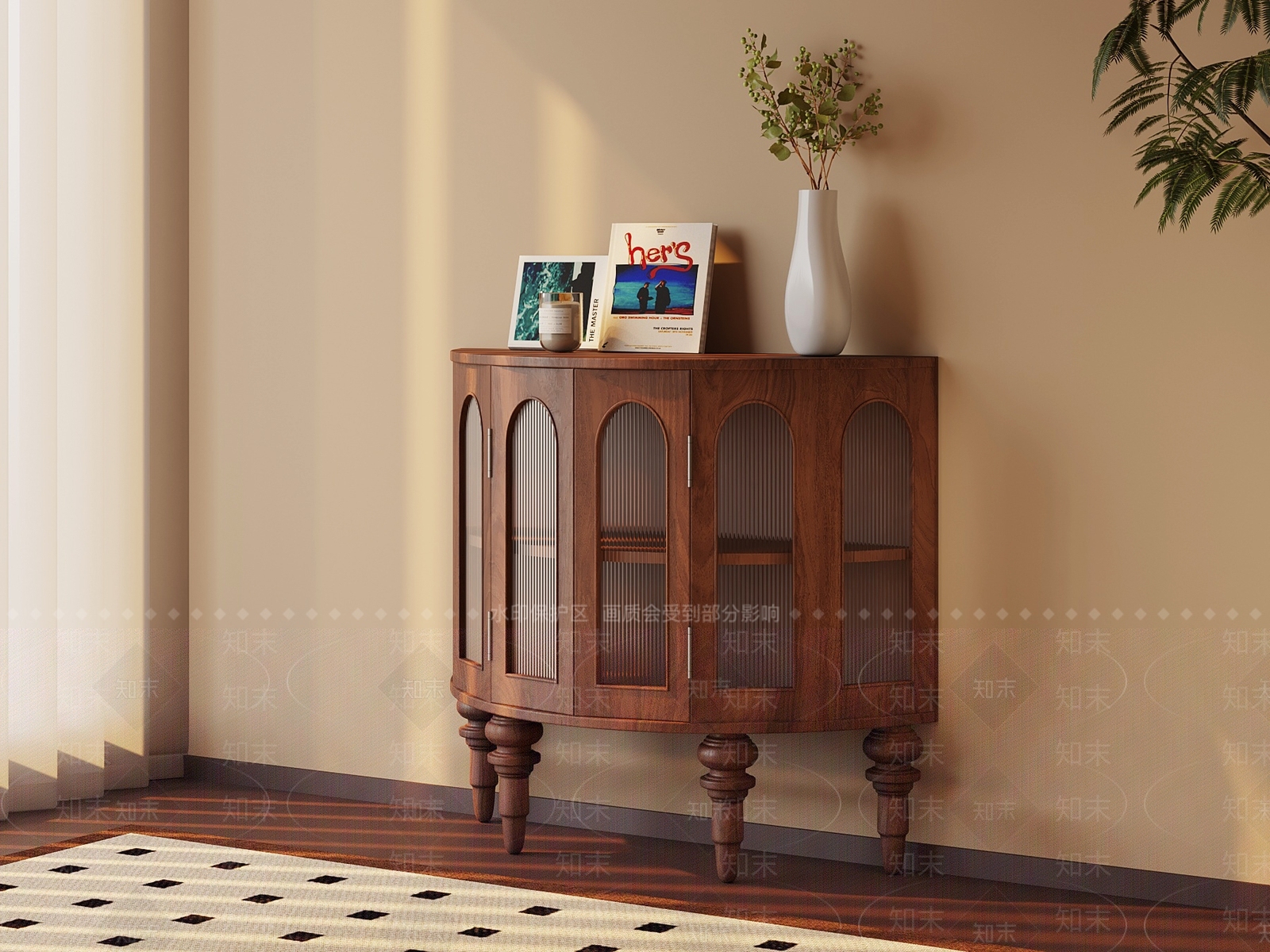 法式中古玄关柜3D模型下载【ID:1181100646】