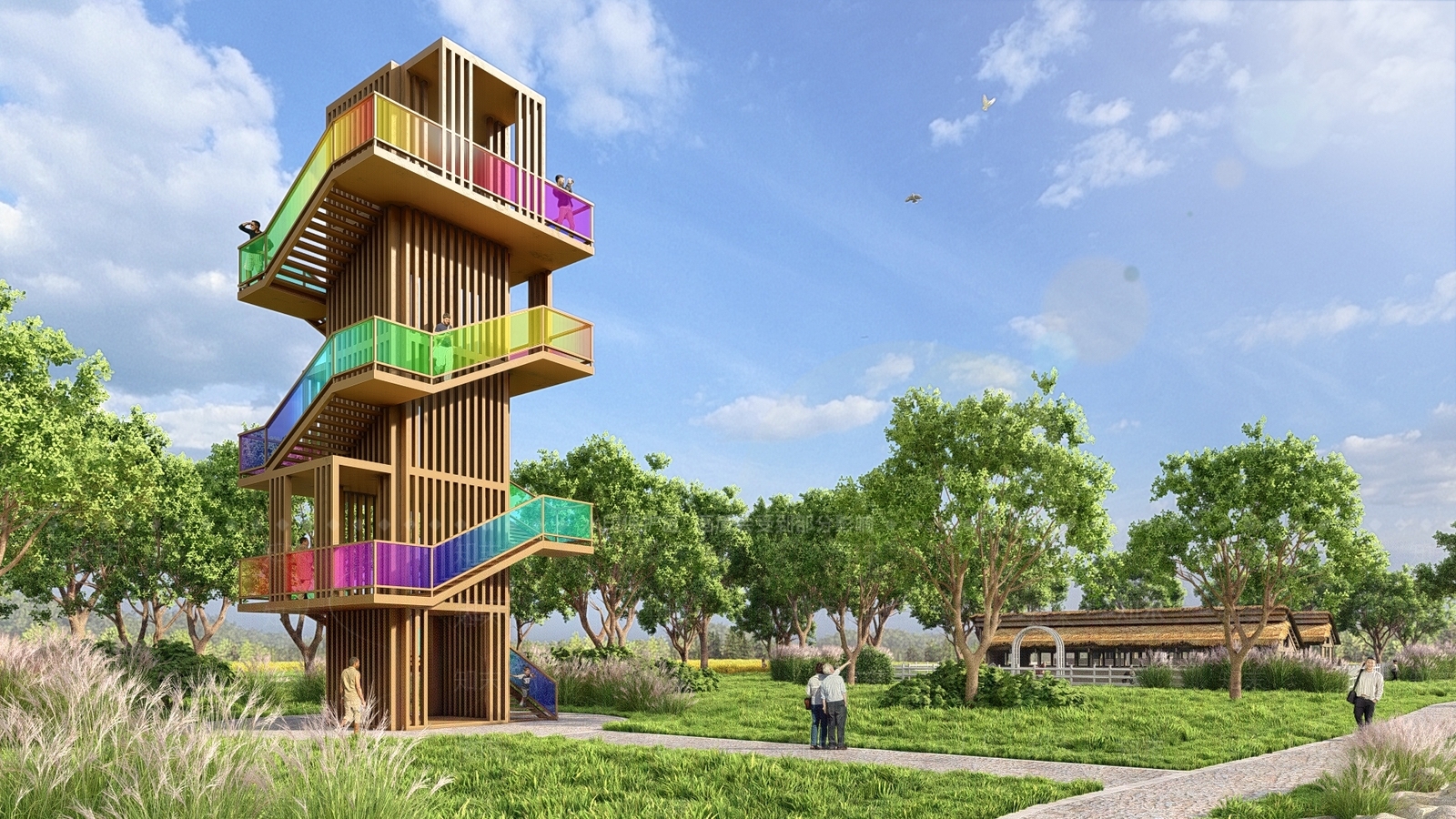 现代简约风格建筑SU模型下载【ID:1184511953】