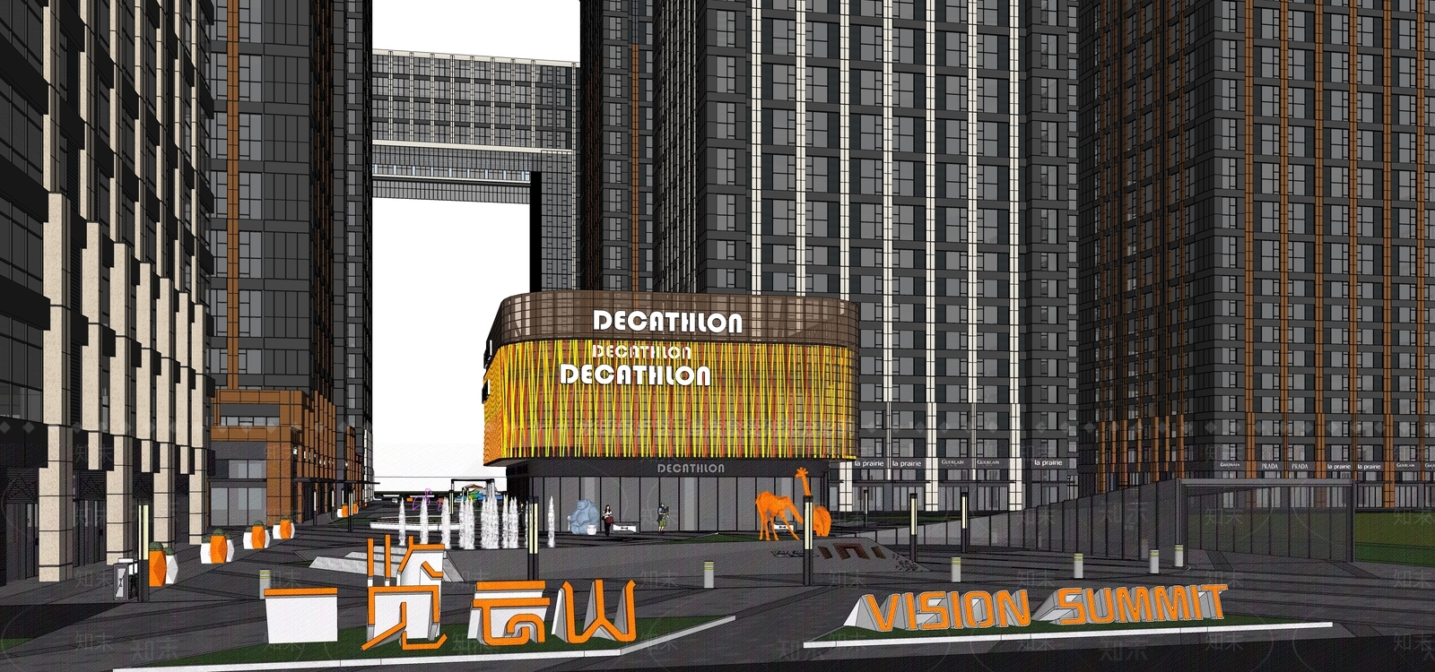 现代办公楼SU模型下载【ID:1181106643】