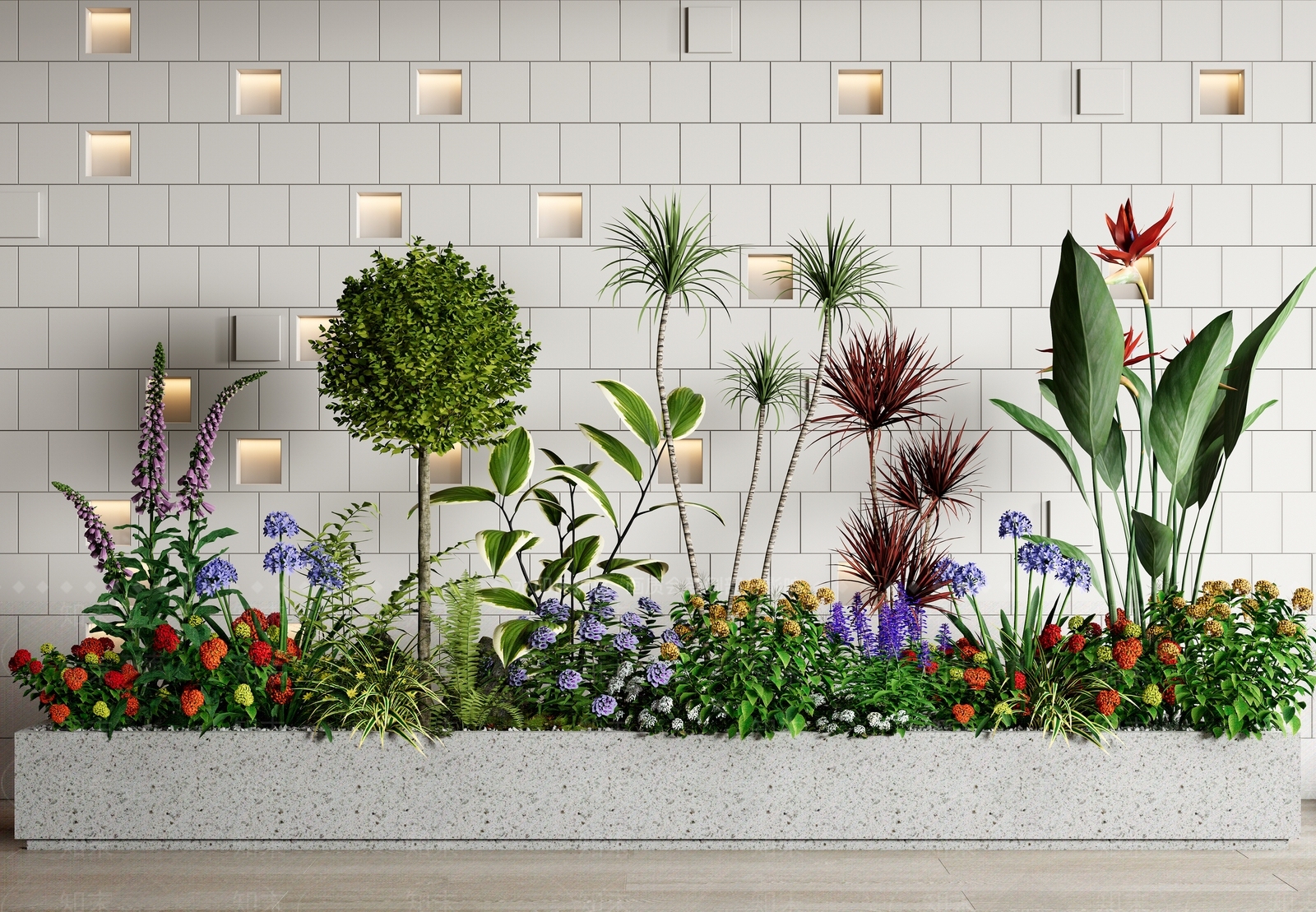 花坛3D模型下载【ID:1181107241】