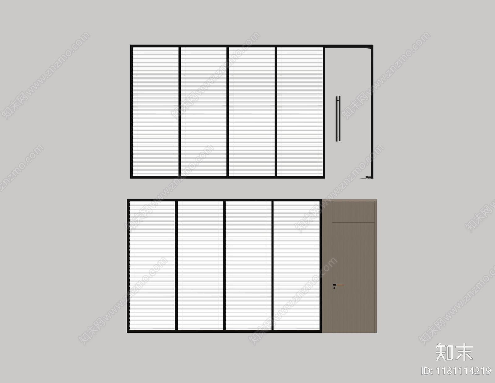 现代隔断SU模型下载【ID:1181114219】