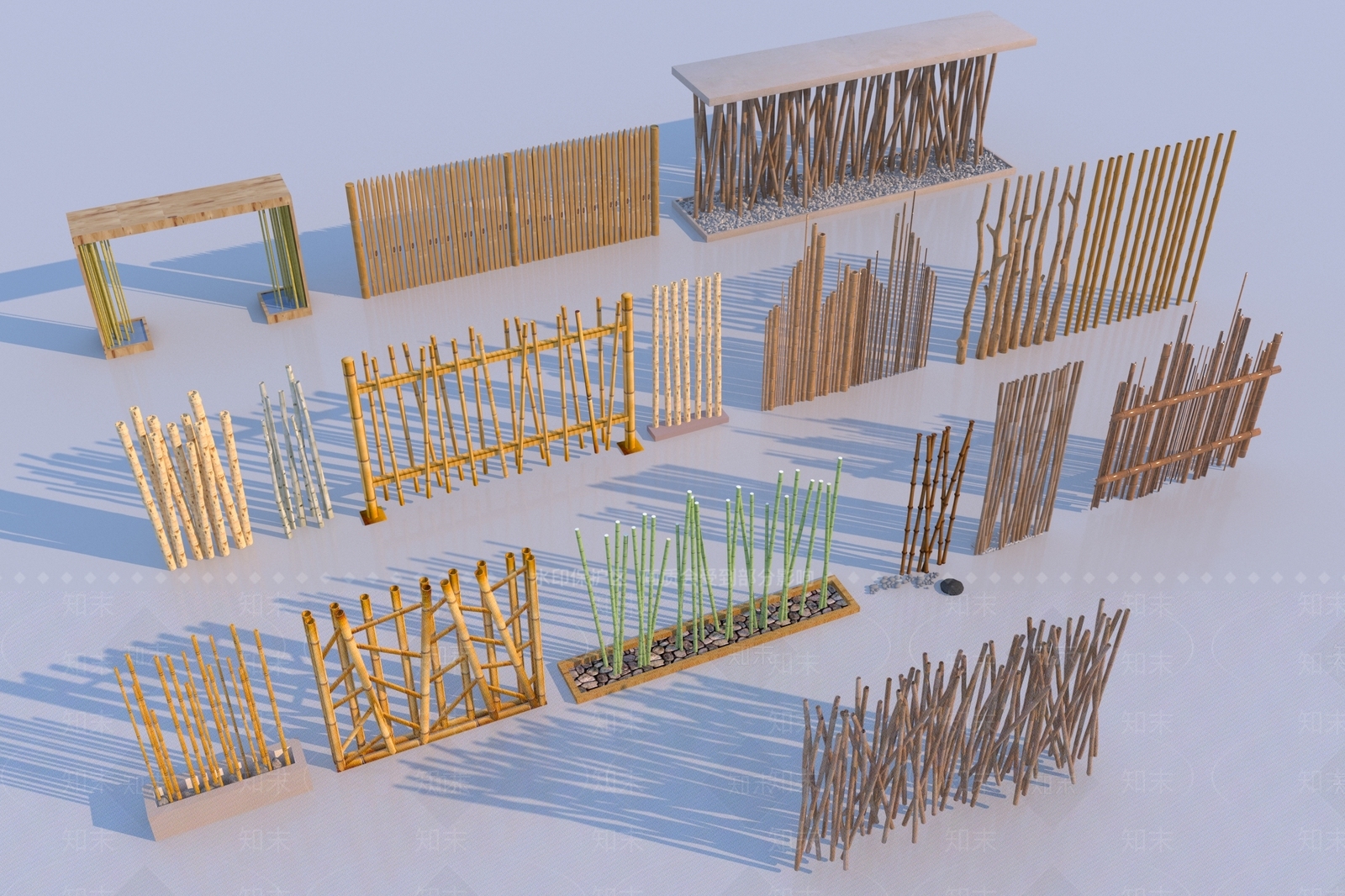 现代栏杆3D模型下载【ID:1181118137】