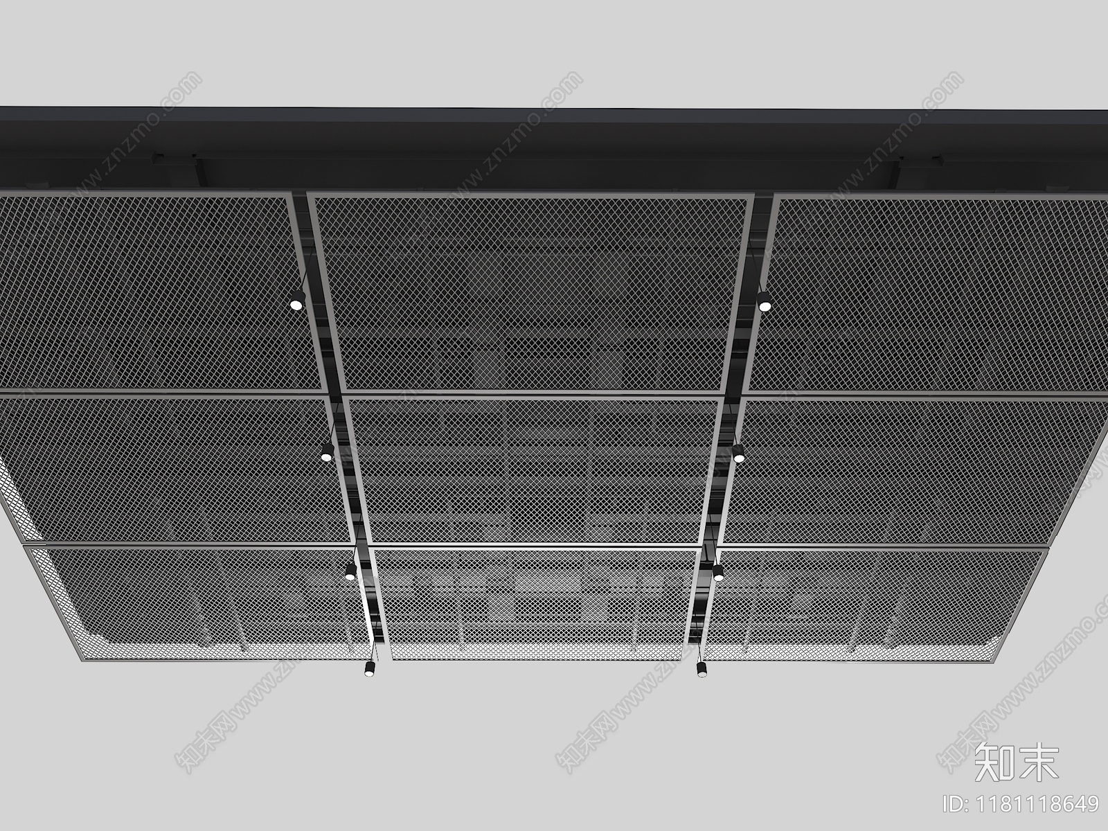 现代吊顶SU模型下载【ID:1181118649】