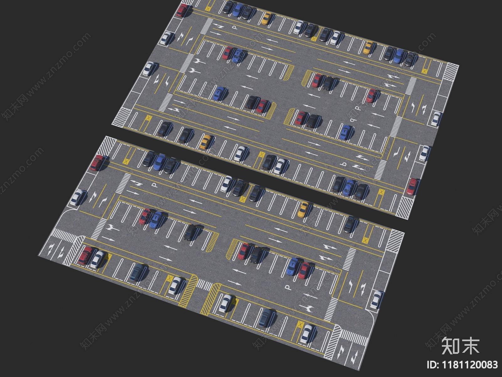 现代停车场SU模型下载【ID:1181120083】