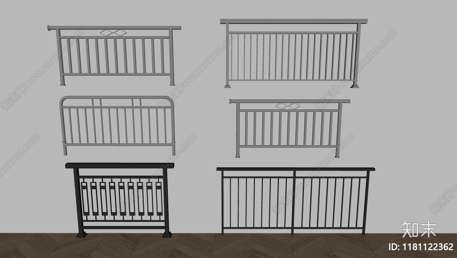现代围栏护栏SU模型下载【ID:1181122362】