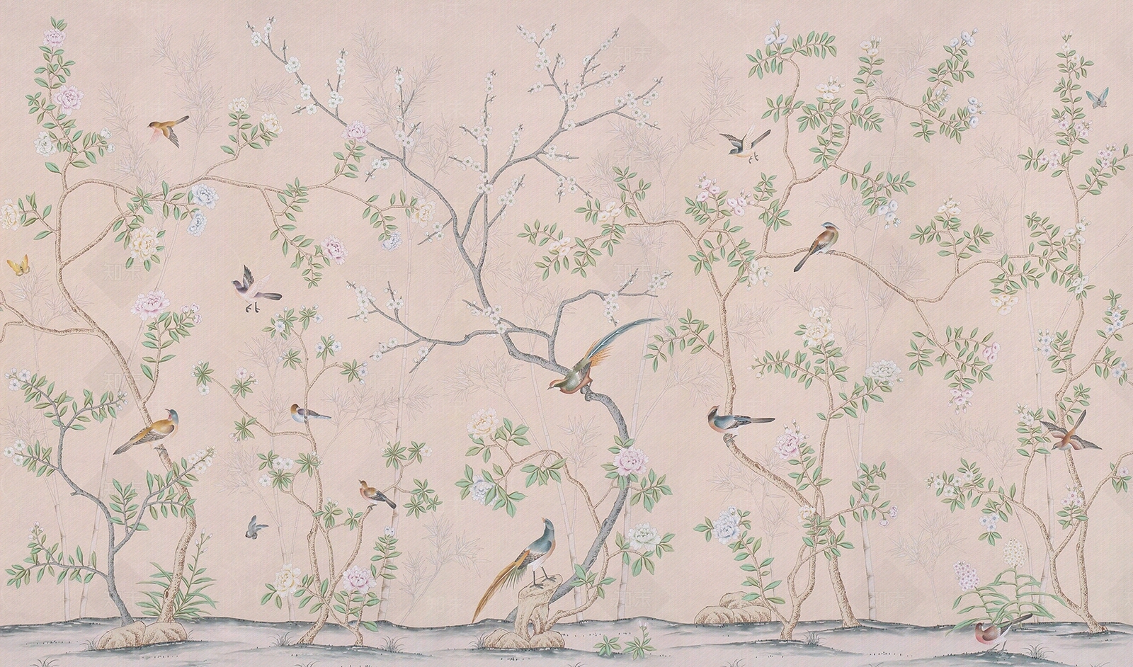 新中式法式壁纸贴图下载【ID:1181123713】