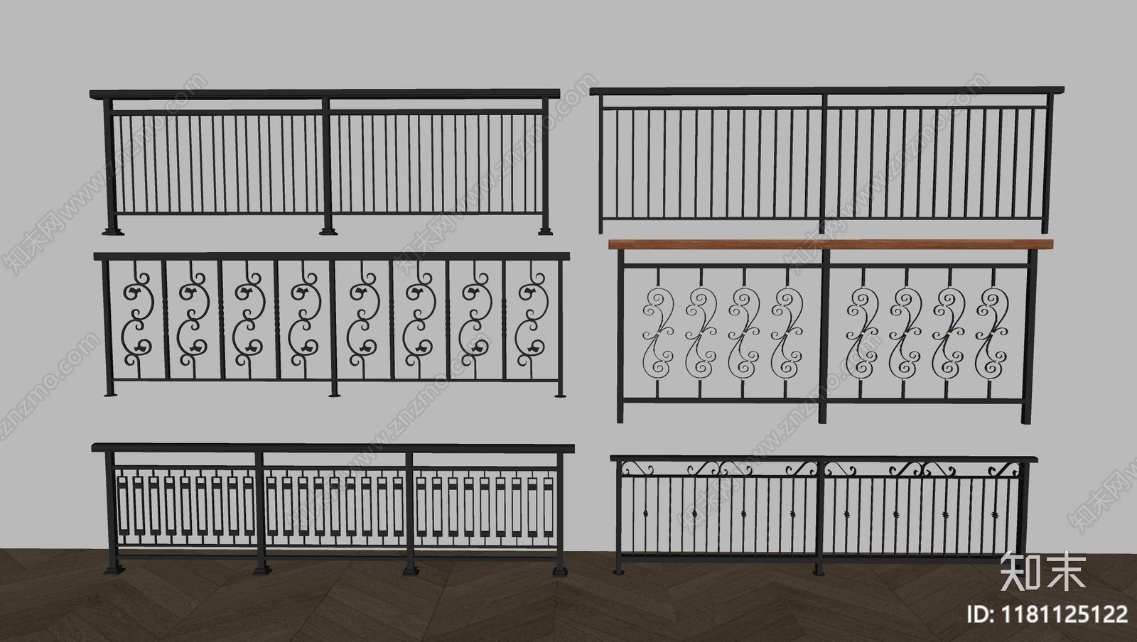 现代围栏护栏SU模型下载【ID:1181125122】