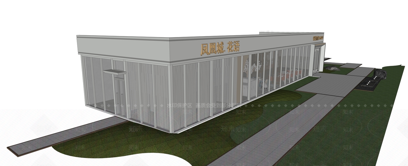 现代其他景观小建筑SU模型下载【ID:1181125902】