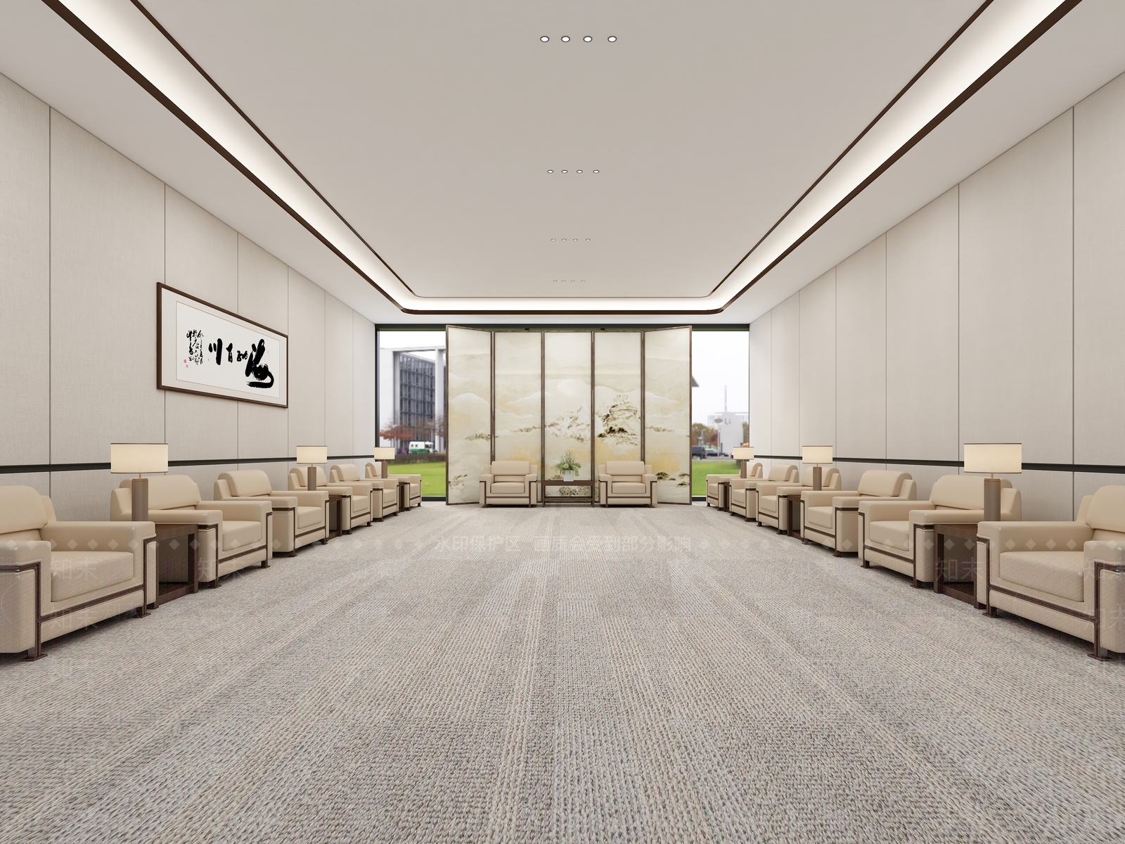 现代接待室3D模型下载【ID:1181129223】
