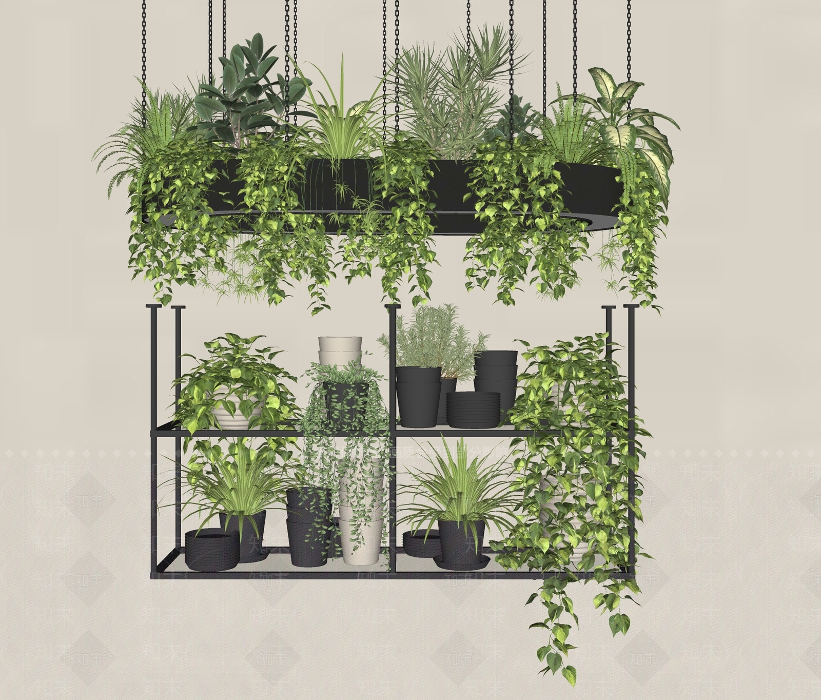 植物组合SU模型下载【ID:1181135254】