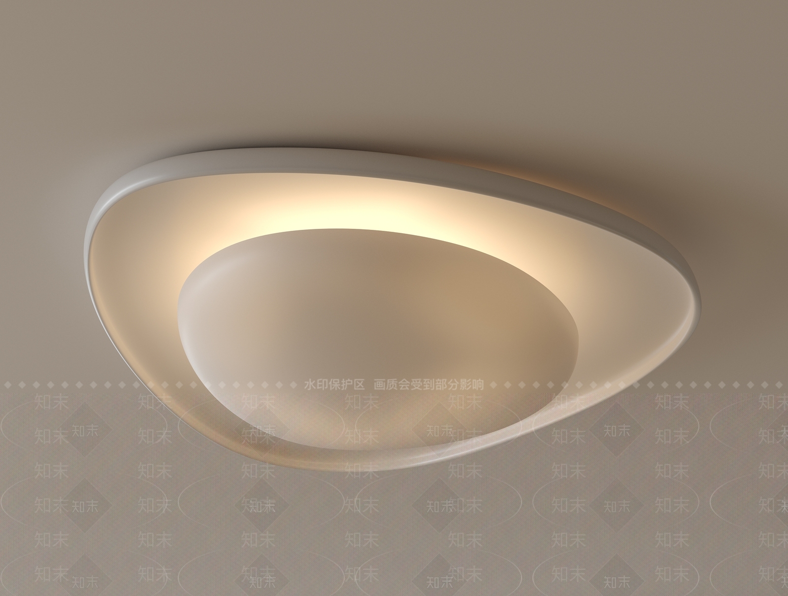 现代极简吸顶灯SU模型下载【ID:1181136793】