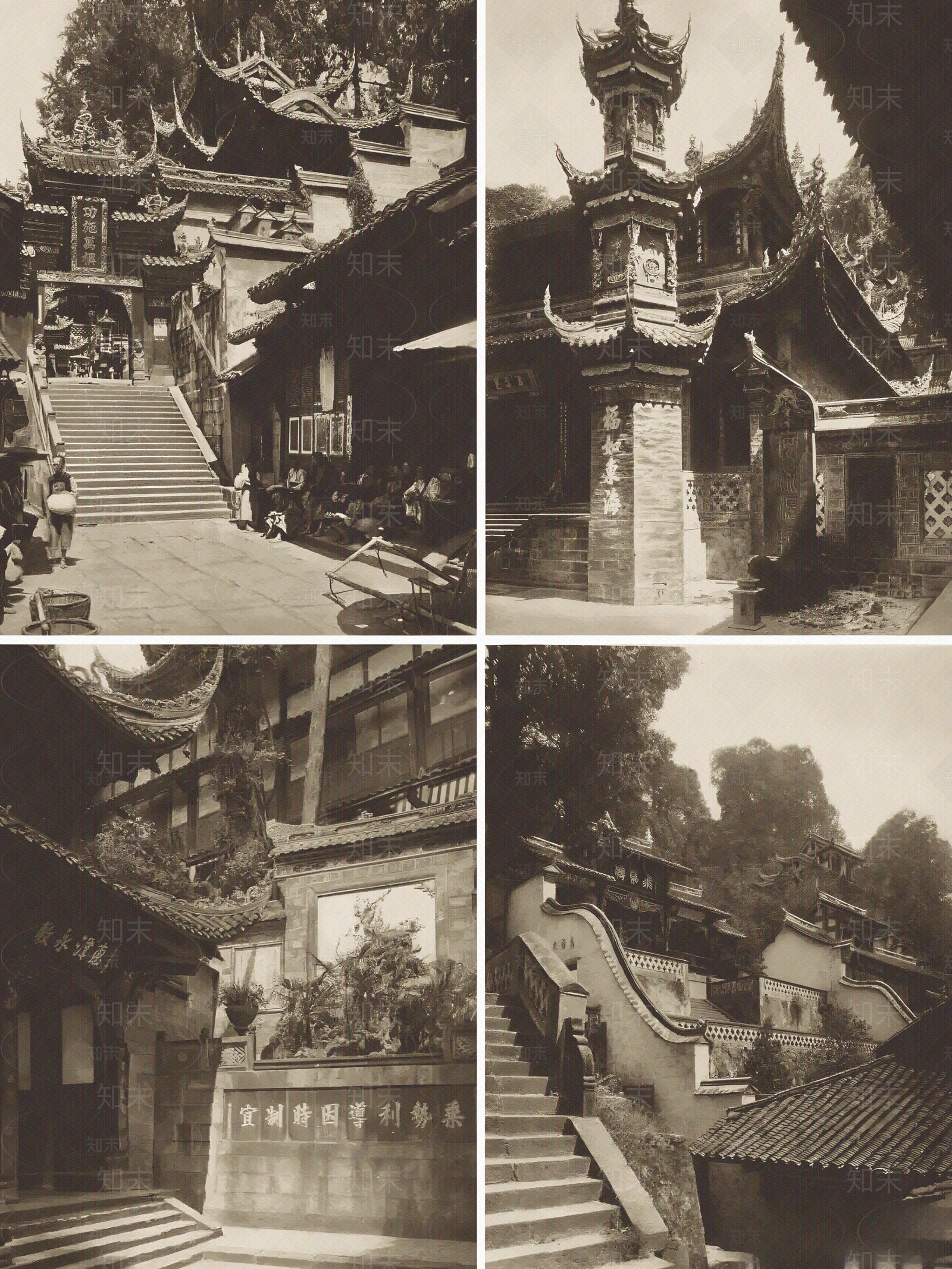 中式禅意外立面贴图下载【ID:1181137881】