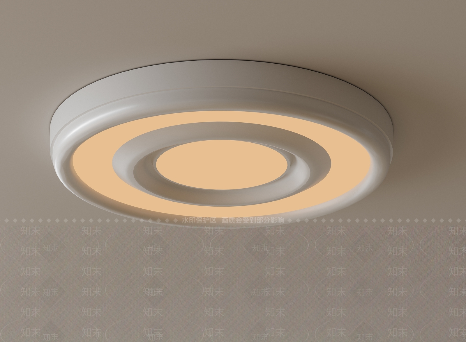 现代极简吸顶灯3D模型下载【ID:1181138077】