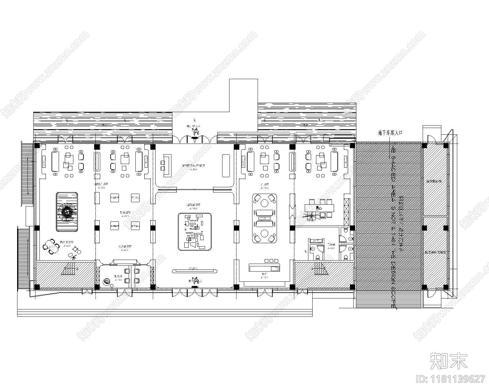 现代售楼处cad施工图下载【ID:1181139627】