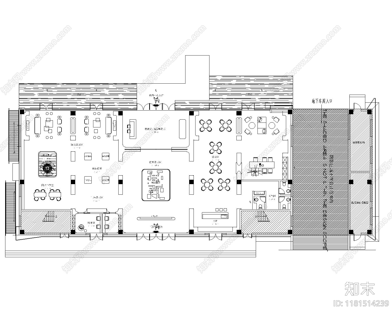 现代售楼处cad施工图下载【ID:1181514239】