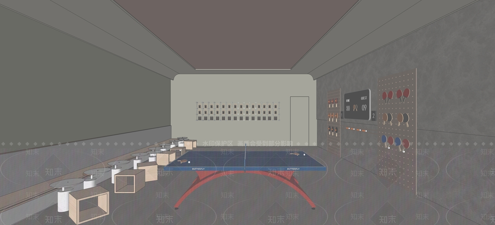 现代其他公共空间SU模型下载【ID:1181140068】